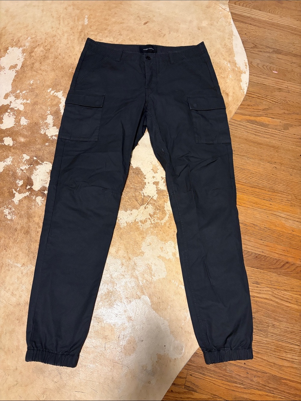 Wings and Horn Men's Black Cargo Jogger Pants - Casual Comfort